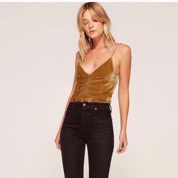 Reformation Tops - Reformation Jasper Top Gold M